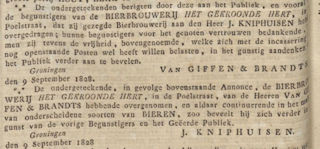 Advertentie Groninger Courant