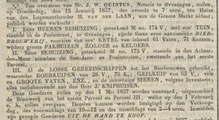 Advertentie Groninger Courant